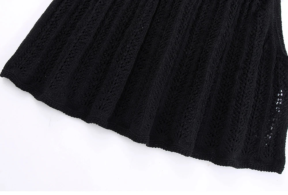 Knit Elegance Sleeveless Top & Skirt Set – Timeless Summer Charm