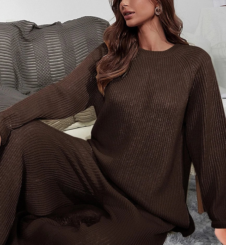 Ribbed Knit Two-Piece Set