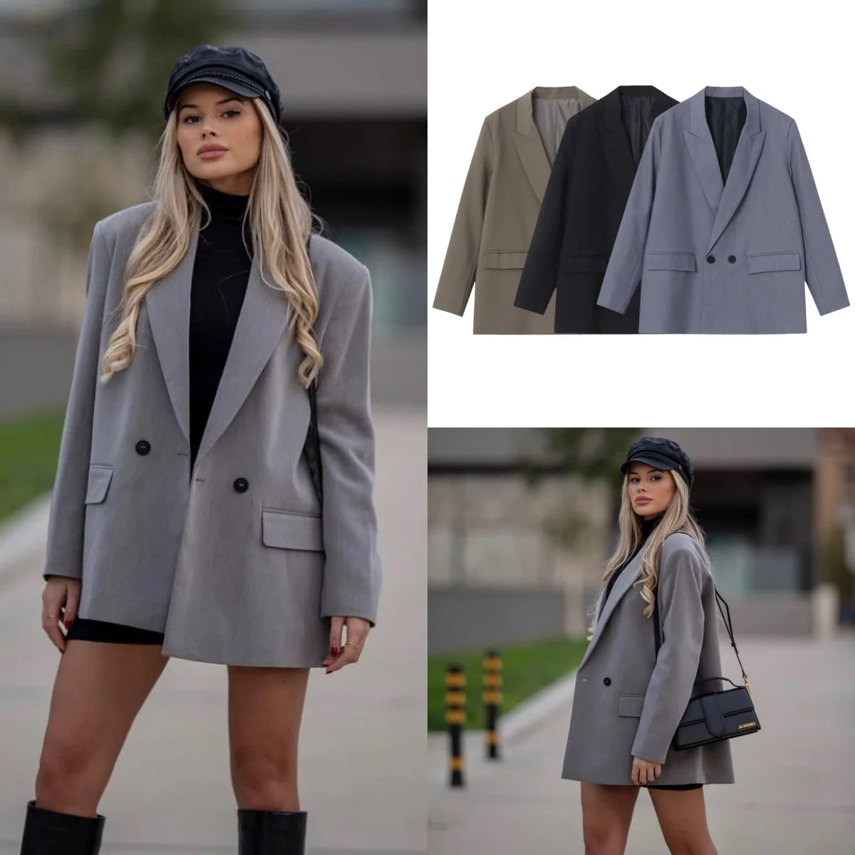 Urban Oversized Double-Breasted Blazer