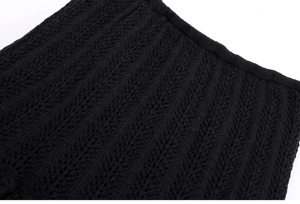 Knit Elegance Sleeveless Top & Skirt Set – Timeless Summer Charm