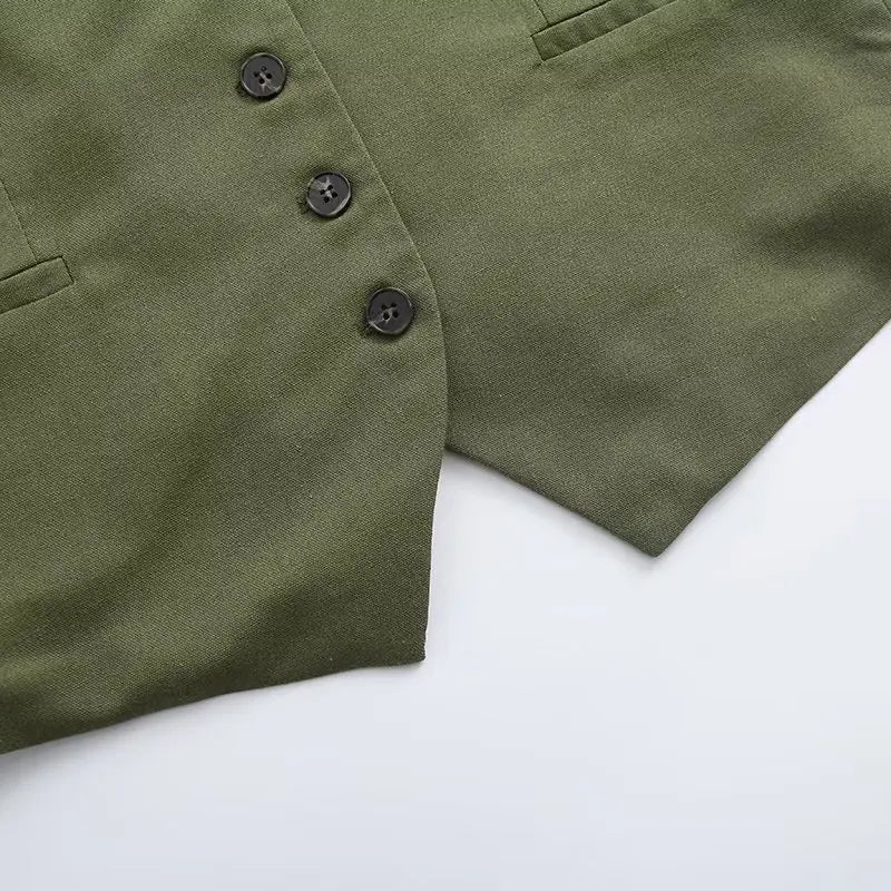 Tailored Vest & Shorts Ensemble