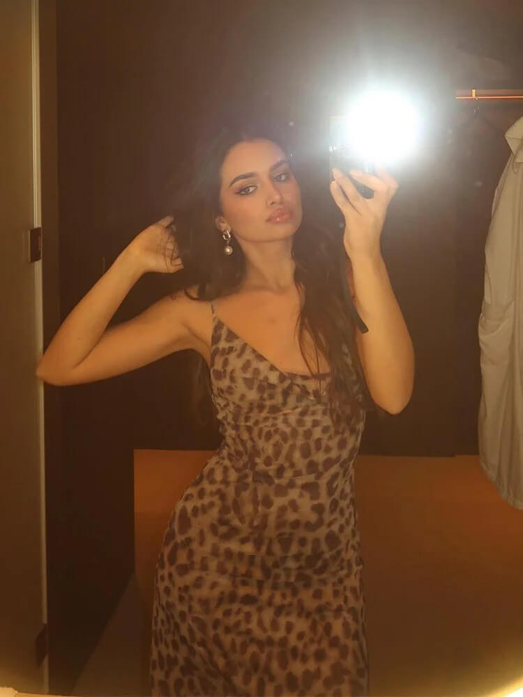 Leopard Print Maxi Dress with Spaghetti Straps