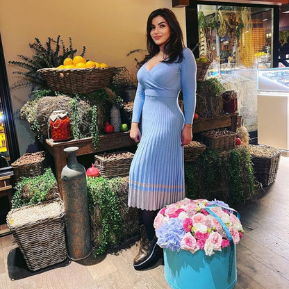 Dual Grace Knit Maxi Dress – Vohran