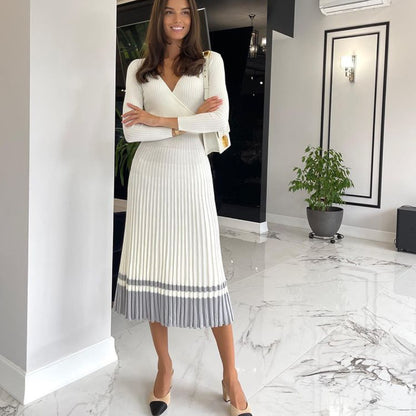 Dual Grace Knit Maxi Dress – Vohran