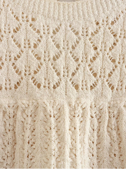 Knit Elegance Sleeveless Top &amp; Skirt Set – Timeless Summer Charm