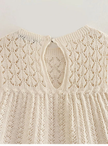 Knit Elegance Sleeveless Top &amp; Skirt Set – Timeless Summer Charm