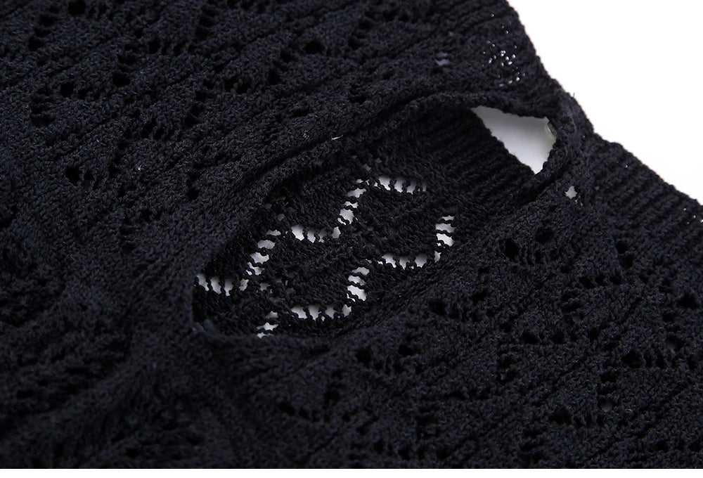 Knit Elegance Sleeveless Top &amp; Skirt Set – Timeless Summer Charm