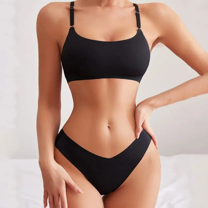 Ice Silk Seamless Wireless Lingerie Set