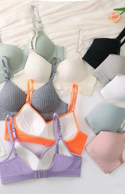 Seamless Bra Set with High-Waist Thong