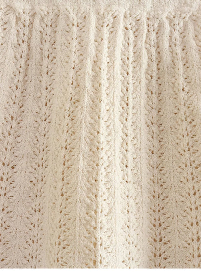 Knit Elegance Sleeveless Top &amp; Skirt Set – Timeless Summer Charm