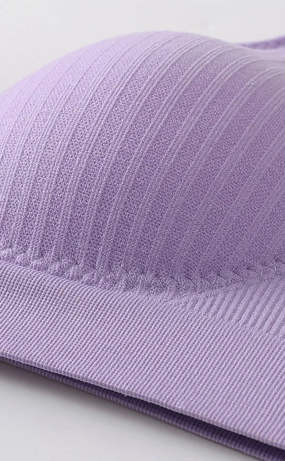 Seamless Bra Set with High-Waist Thong