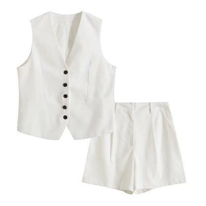 Tailored Vest & Shorts Ensemble