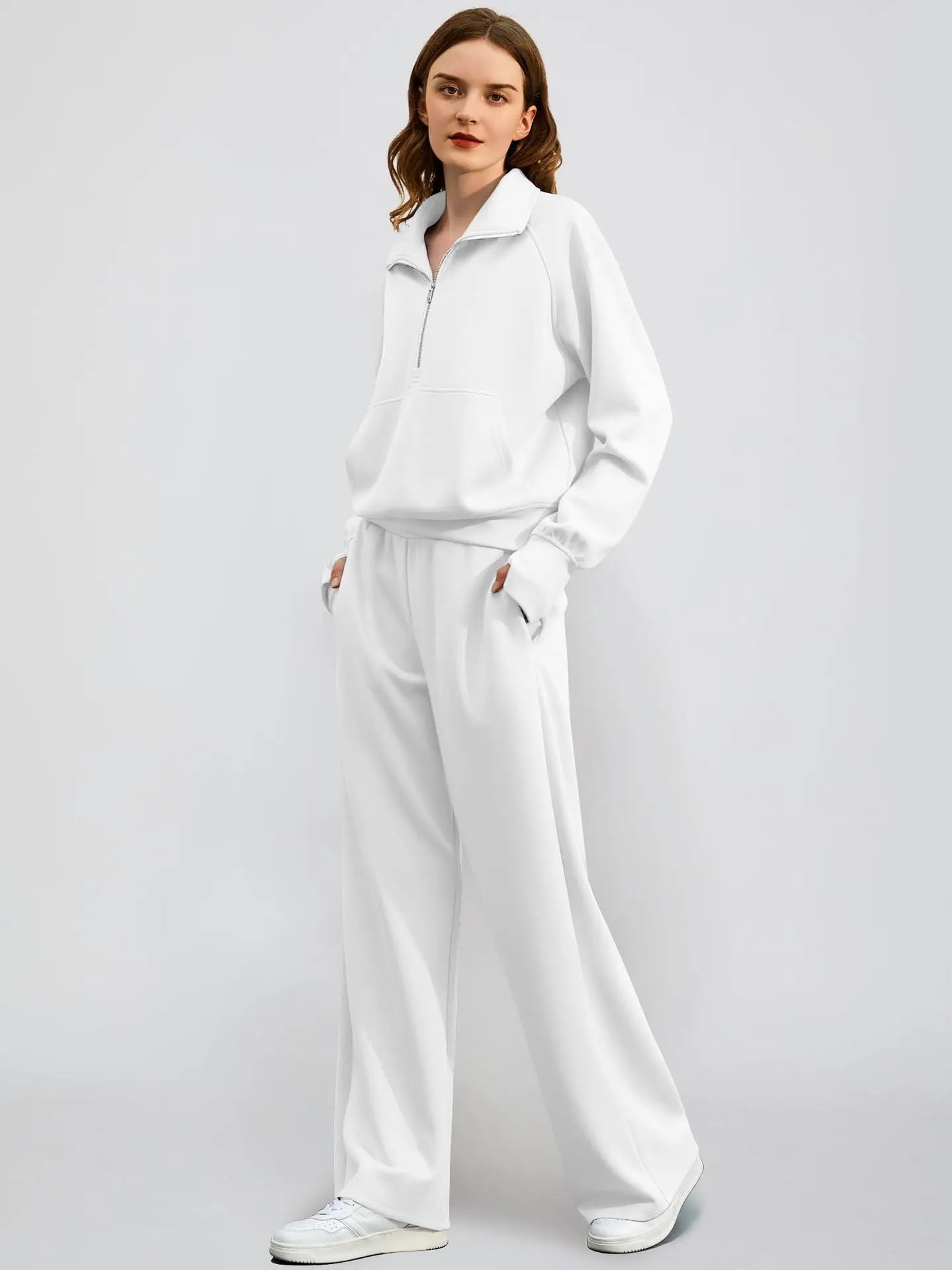 City-Ready Half-Zip Knit Ensemble