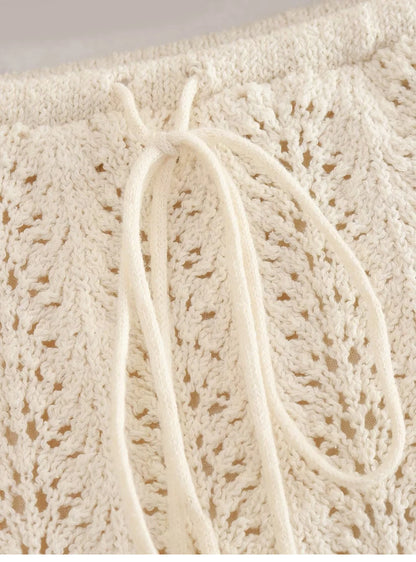 Knit Elegance Sleeveless Top &amp; Skirt Set – Timeless Summer Charm