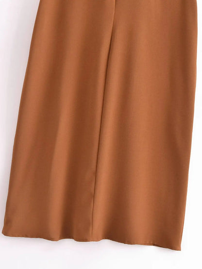 Strappy Maxi Dress with Front Cut-Out