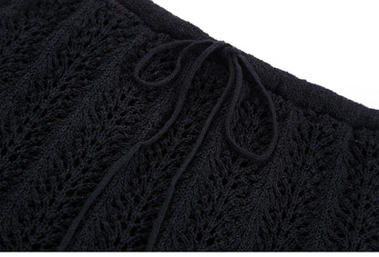 Knit Elegance Sleeveless Top &amp; Skirt Set – Timeless Summer Charm