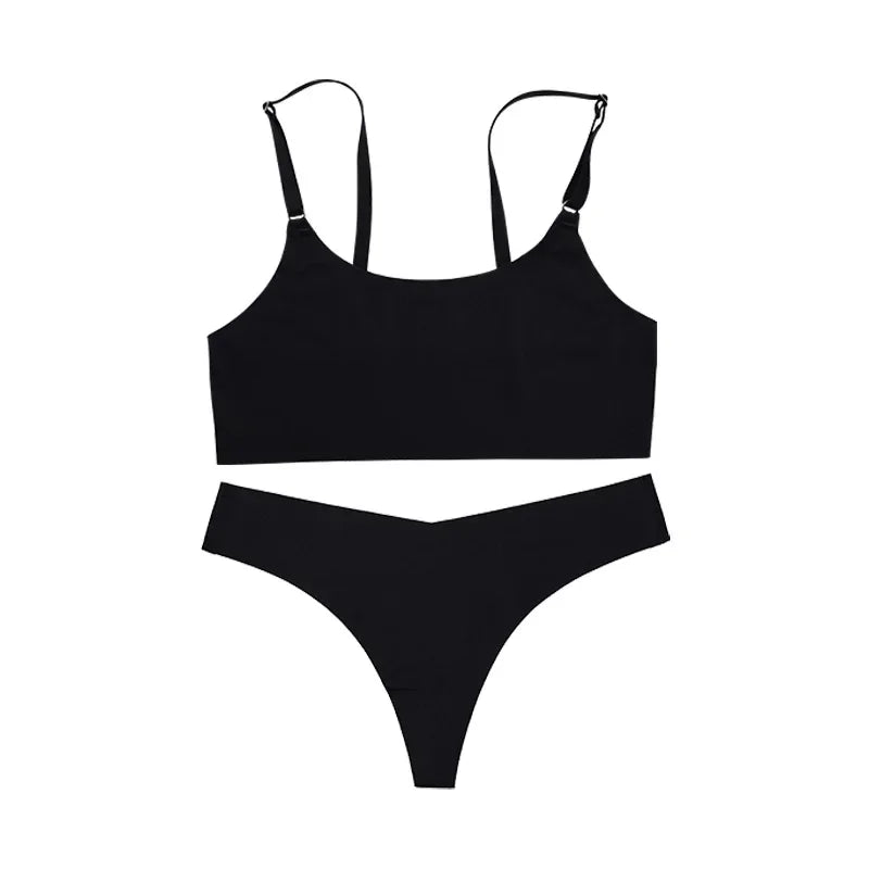 Ice Silk Seamless Wireless Lingerie Set