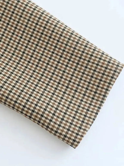 Vintage Double-Breasted Plaid Blazer