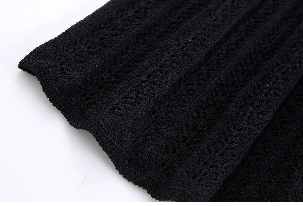 Knit Elegance Sleeveless Top &amp; Skirt Set – Timeless Summer Charm