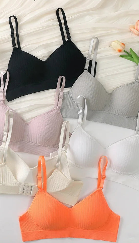 Seamless Bra Set with High-Waist Thong