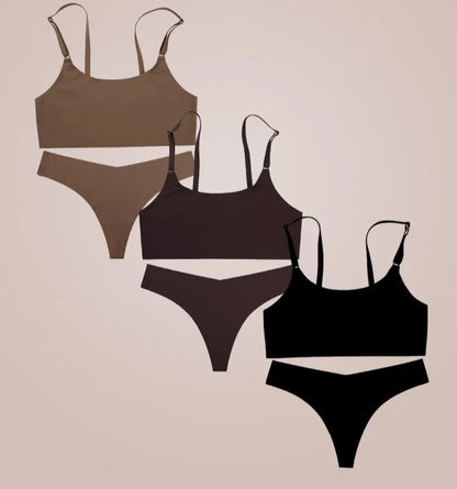 Ice Silk Seamless Wireless Lingerie Set