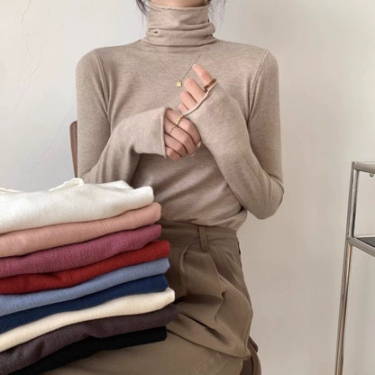 Elegant Turtleneck Knit Pullover