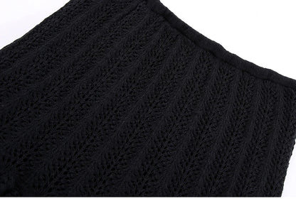 Knit Elegance Sleeveless Top &amp; Skirt Set – Timeless Summer Charm