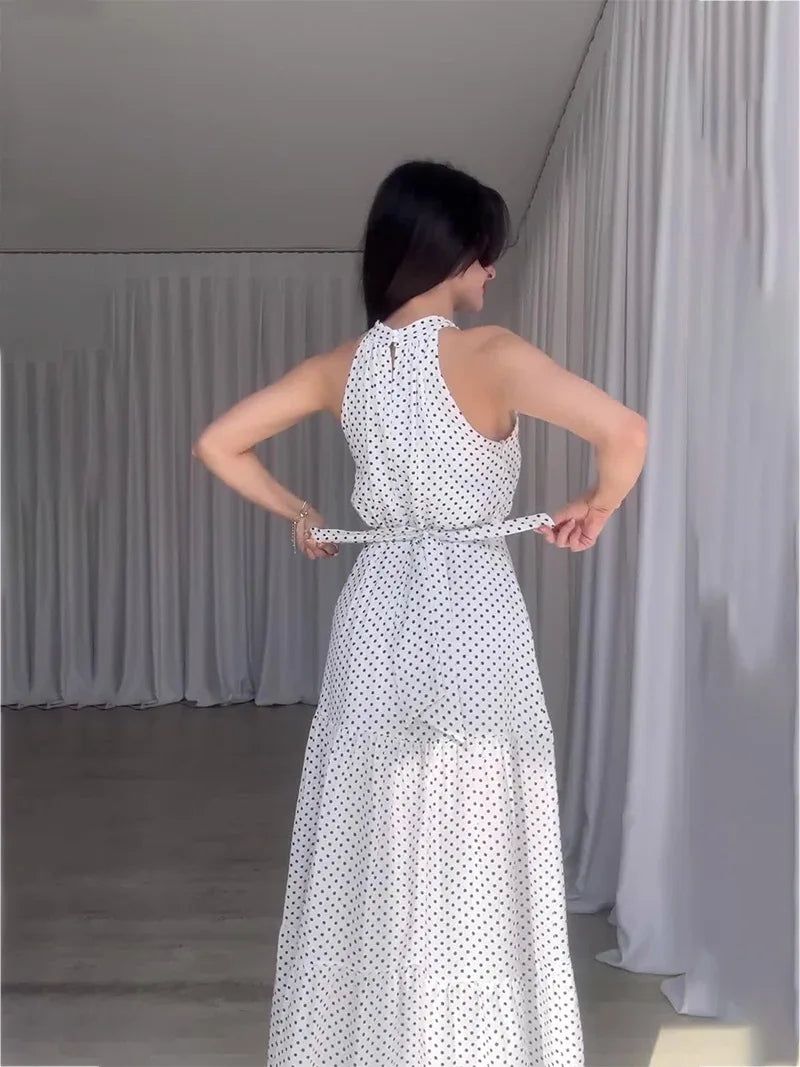 Halter Neck Maxi Dress with Side Slit – Vohran