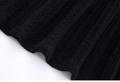 Knit Elegance Sleeveless Top &amp; Skirt Set – Timeless Summer Charm