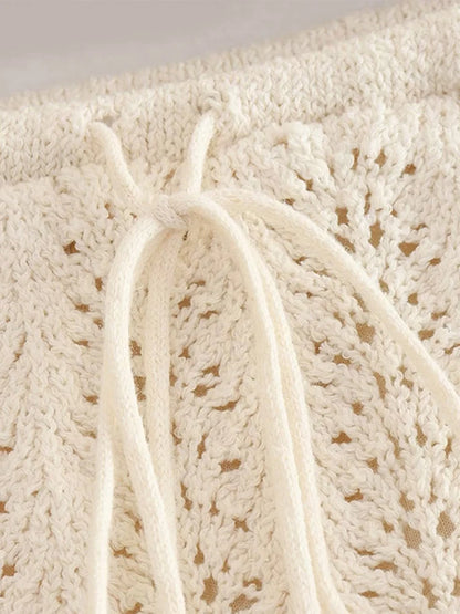 Knit Elegance Sleeveless Top &amp; Skirt Set – Timeless Summer Charm