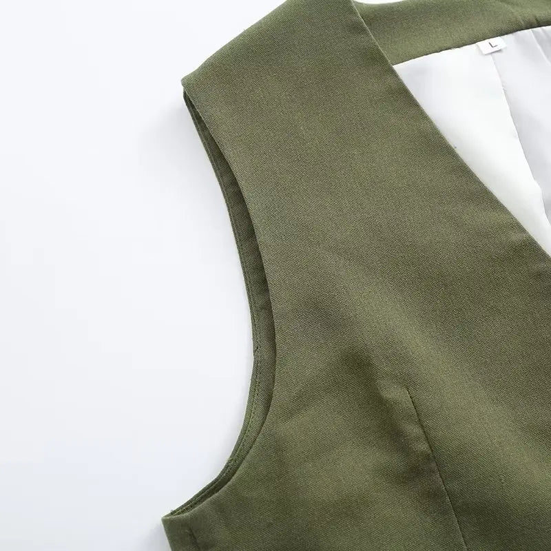 Tailored Vest & Shorts Ensemble