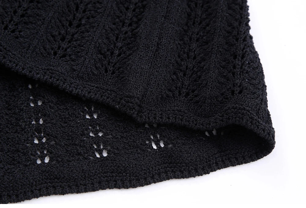 Knit Elegance Sleeveless Top &amp; Skirt Set – Timeless Summer Charm