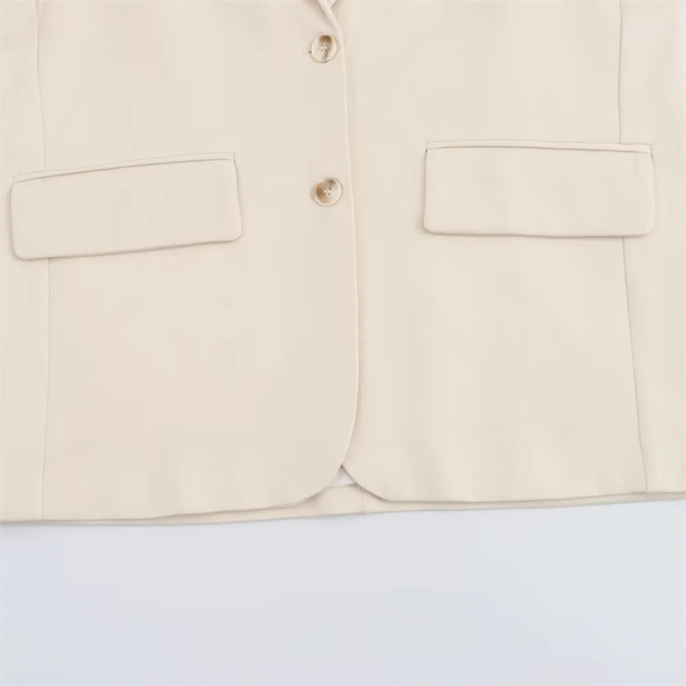 Minimalist Classic Two-Button Blazer