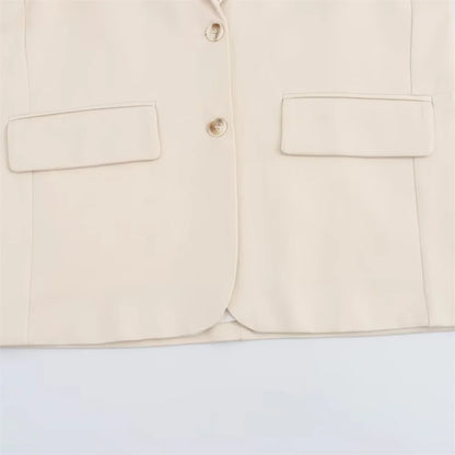 Minimalist Classic Two-Button Blazer