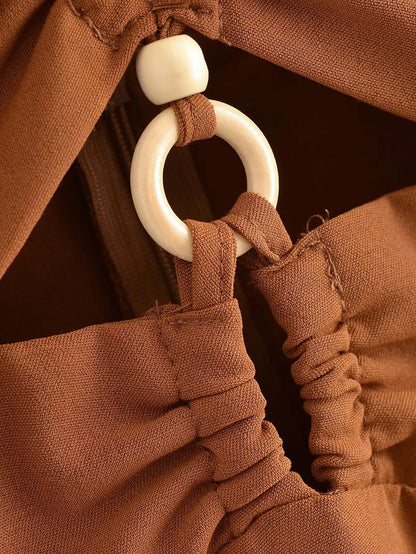 Strappy Maxi Dress with Front Cut-Out