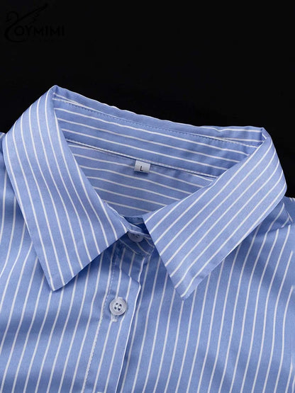 Elegant Striped Crop Top & Pleated Skirt Set