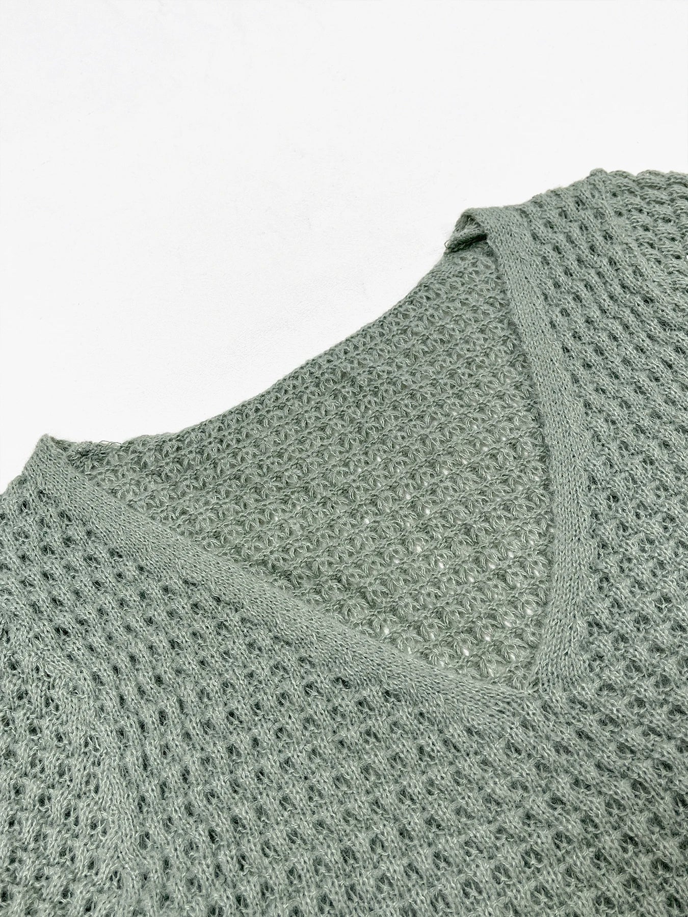 Textured V-Neck Knit Dress – Vohran