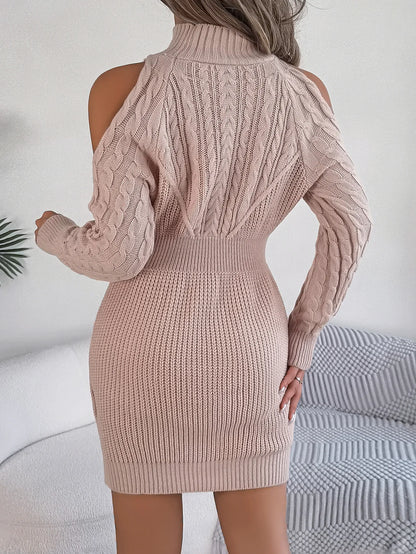 Shoulder Cut-Out Knit Bodycon Dress – Vohran