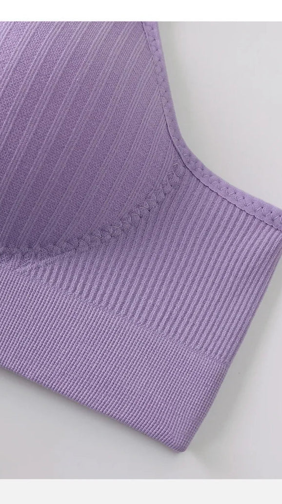 Seamless Bra Set with High-Waist Thong