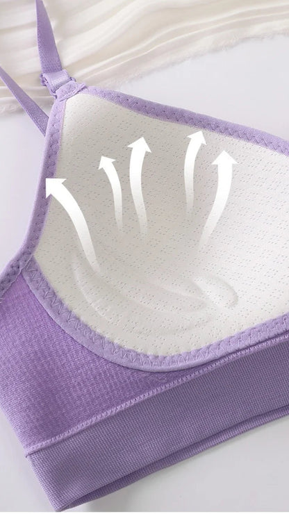 Seamless Bra Set with High-Waist Thong