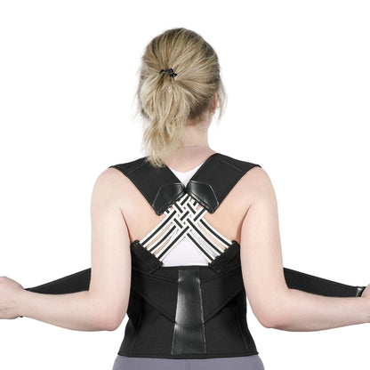 Adjustable posture corrector for women and men, back and shoulder support by Vohran